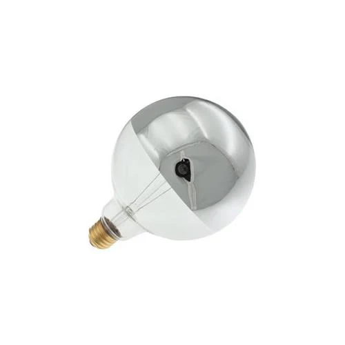 Bulbrite 60G40HM 60 Watt Dimmable Incandescent Half Chrome G40 Globe, Medium Base - Cheap-Us