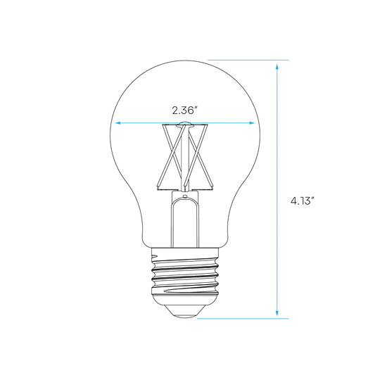 Luxrite LED Filament A19 Light Bulb, E26 Medium Base, 4.5W, Blue Transparent Bulb Finish (LR21723) - Cheap-Us