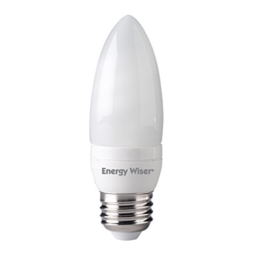 Bulbrite CF7/ETF 7 Watt Compact Fluorescent B10 Chandelier Bulb, Medium Base, Warm White, 40 Watt Equivalent - Cheap-Us