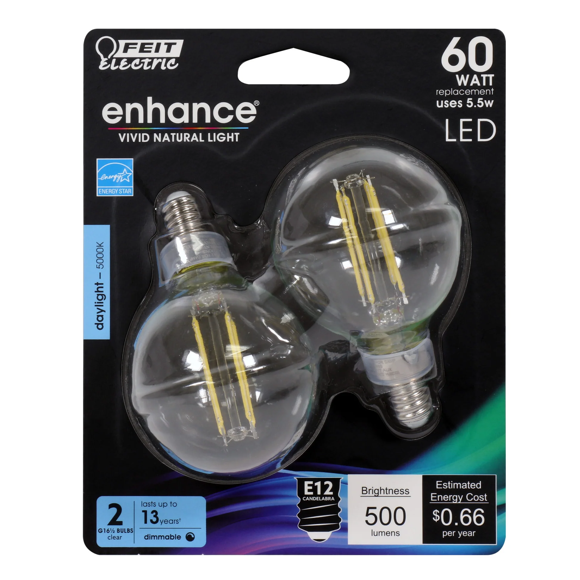 500 Lumen 5000K Dimmable LED G16 1/2 - Cheap-Us