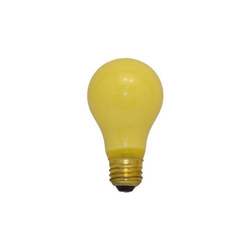 Bulbrite 60A/YB 60 Watt Incandescent A19 Outdoor Bug Light, Medium Base, Yellow - Cheap-Us