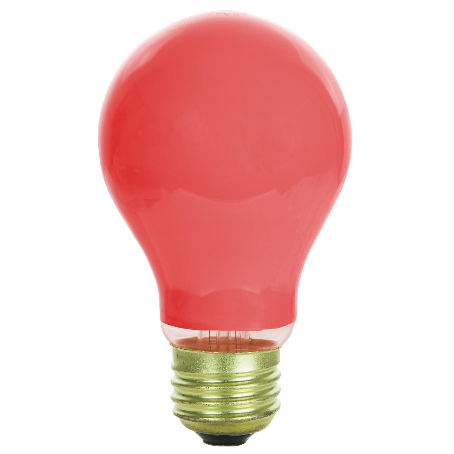 Sunlite 40 Watt A19 Colored, Medium Base, Ceramic Red - Cheap-Us