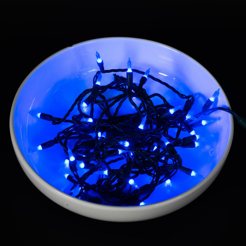 Vickerman 25' Frosted Blue Single Mold Italian LED Christmas light set. - Cheap-Us