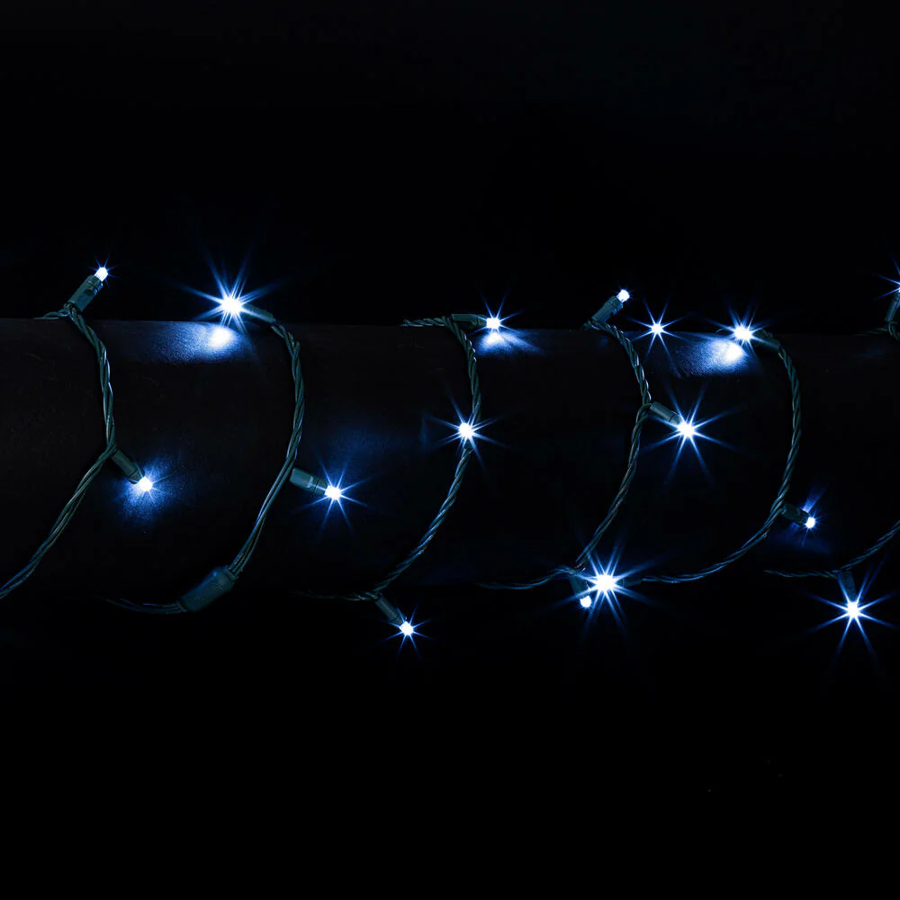 Vickerman 70 Cool White Twinkle LED Light on Green Wire 4