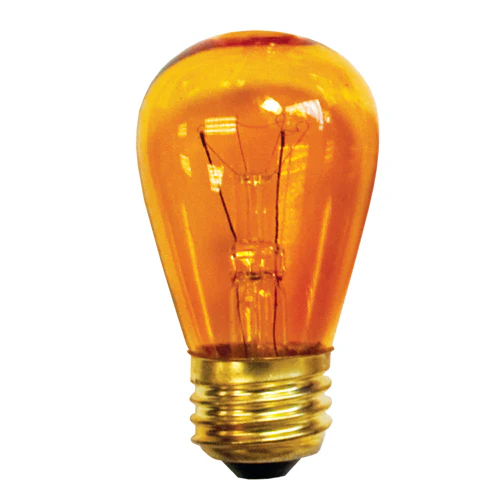 Bulbrite 11S14TA 11W Dimmable S14 String Light Replacement Bulb, Medium Base, Transparent Amber - Cheap-Us