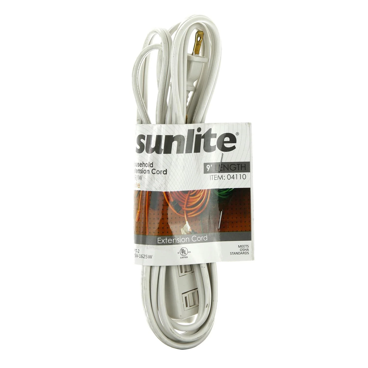 Sunlite EX9/WH Household 9-Feet Extension Cord, White - Cheap-Us