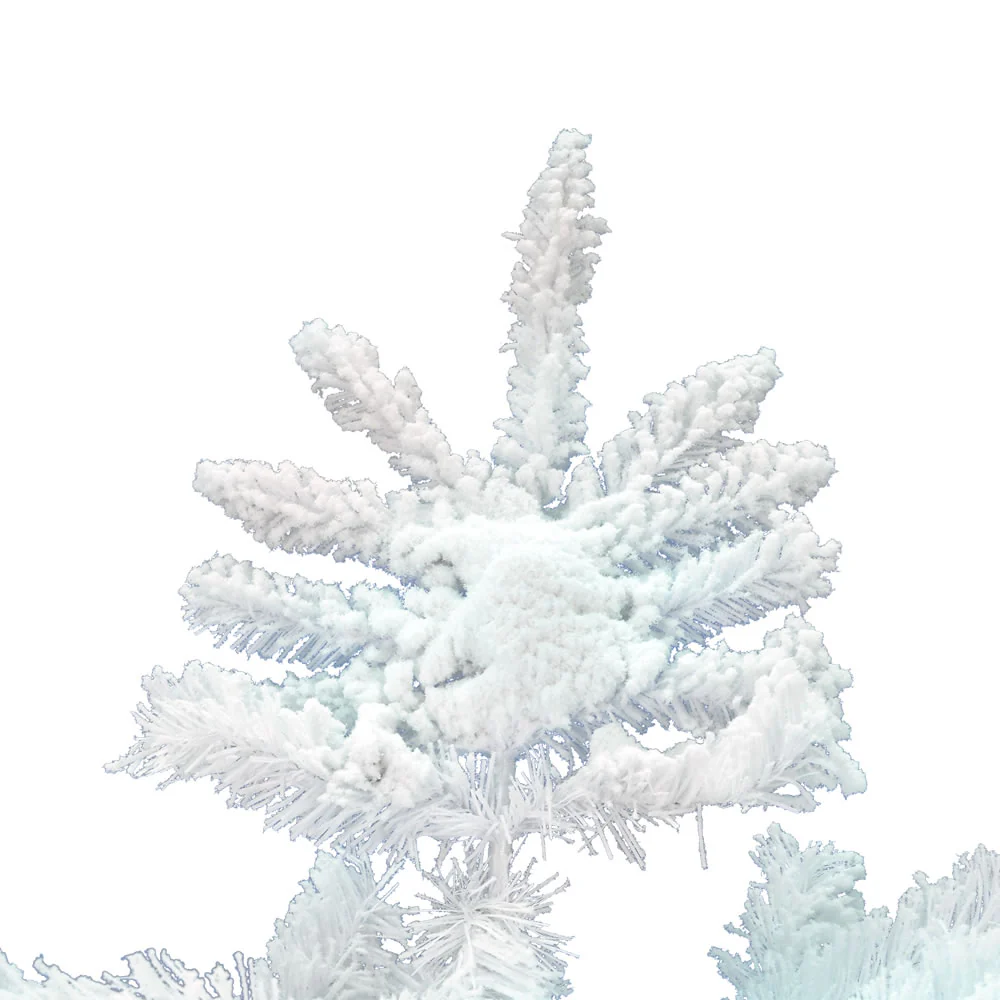 Vickerman 4.5' Flocked White Spruce Artificial Christmas Tree Unlit - Cheap-Us