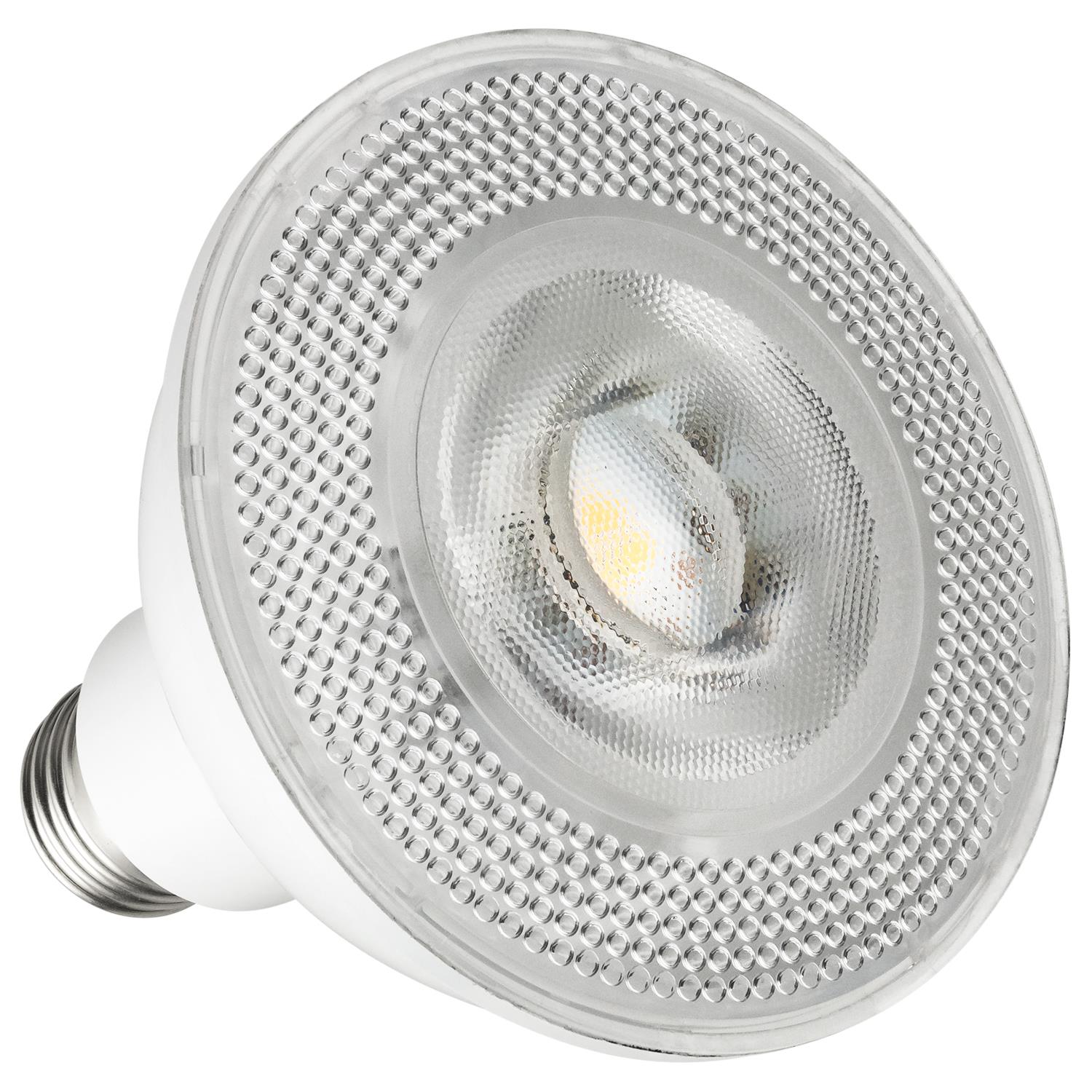 Sunlite PAR30LN/LED/10W/FL40/D/E/27K LED 10W (75W Equivalent) Long Neck PAR30LN Reflector Spotlight Light Bulbs, 40° Dimmable 2700K Warm White, Medium (E26) Base - Cheap-Us