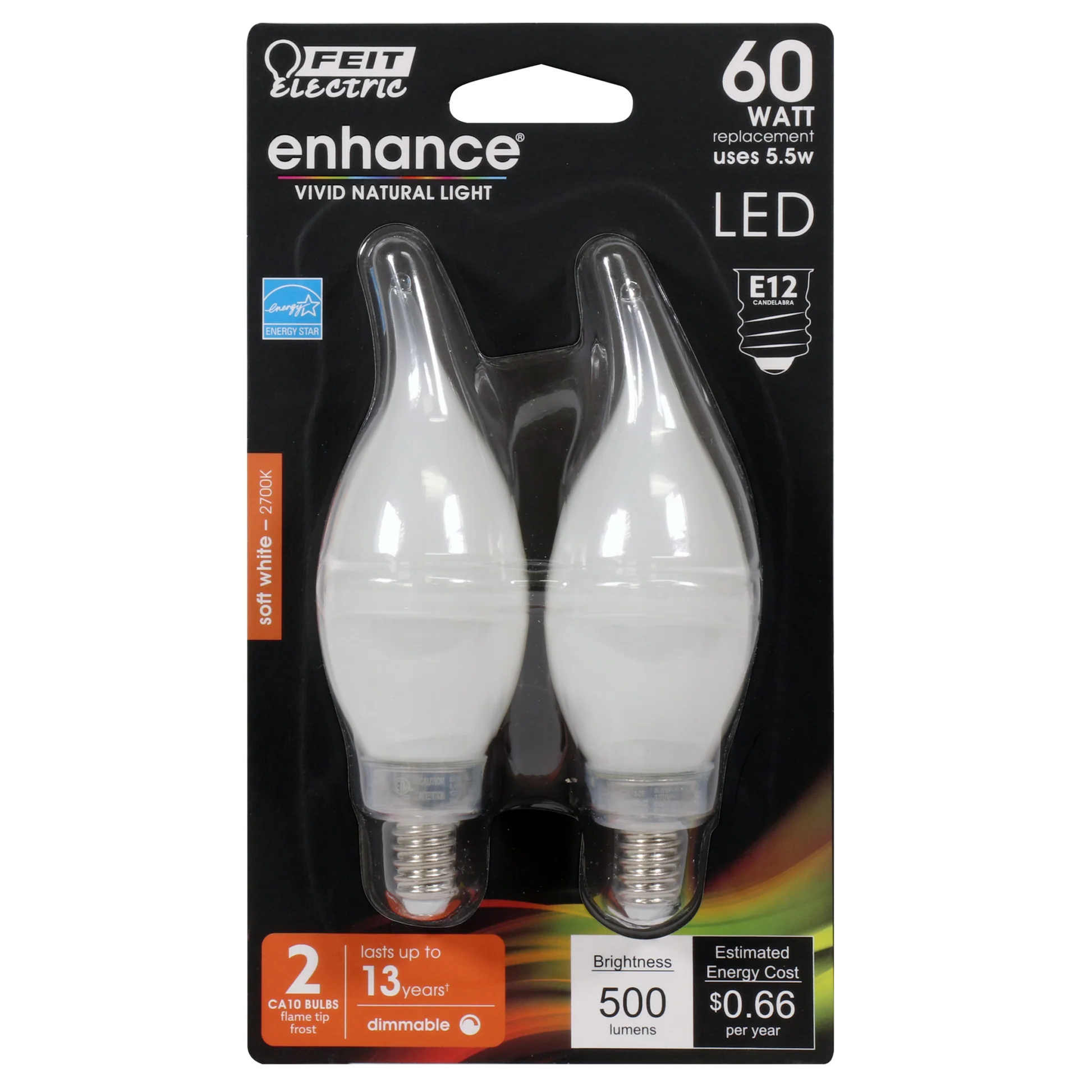 500 Lumen 2700K Dimmable Flame Tip LED - Cheap-Us
