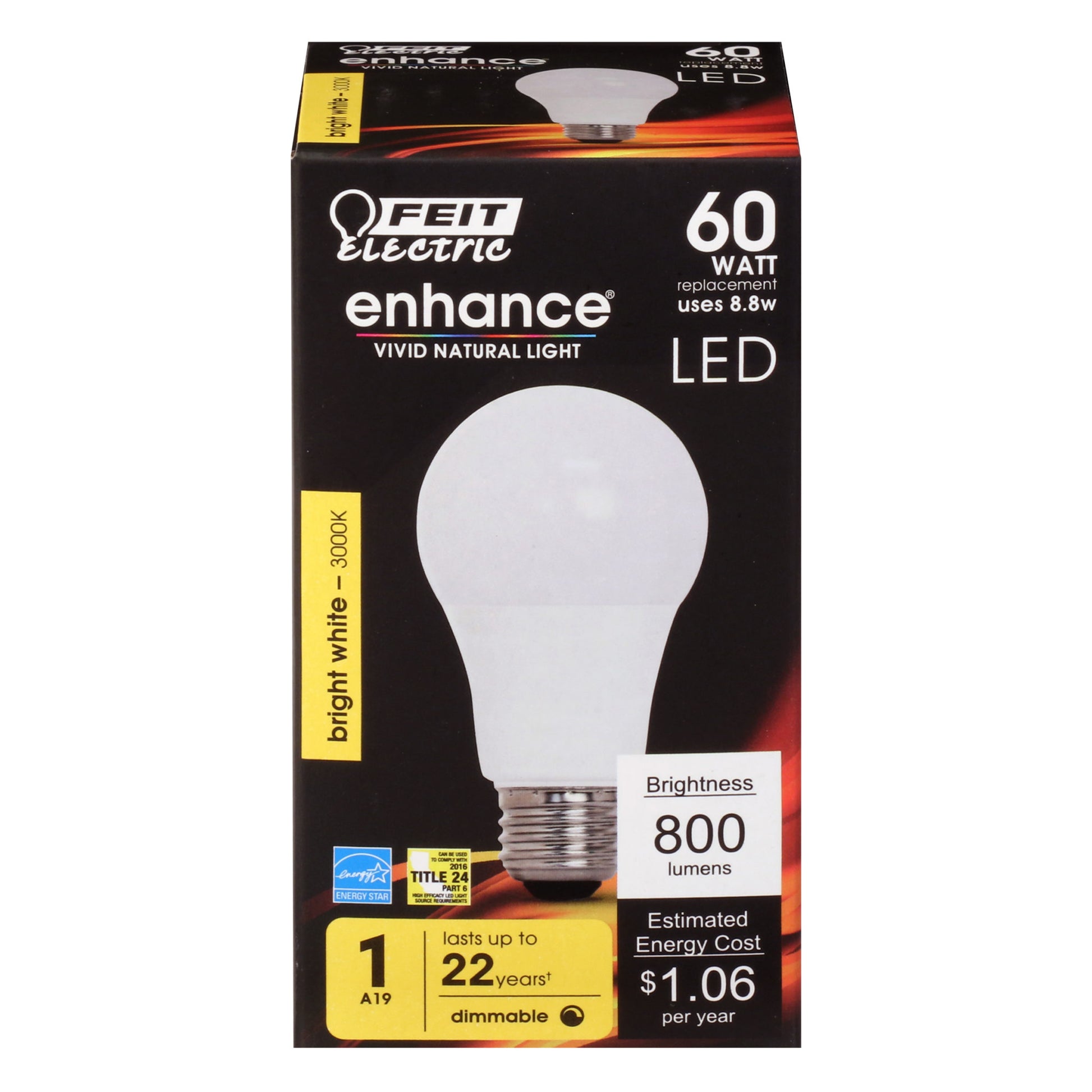 800 Lumen 3000K Dimmable LED - Cheap-Us