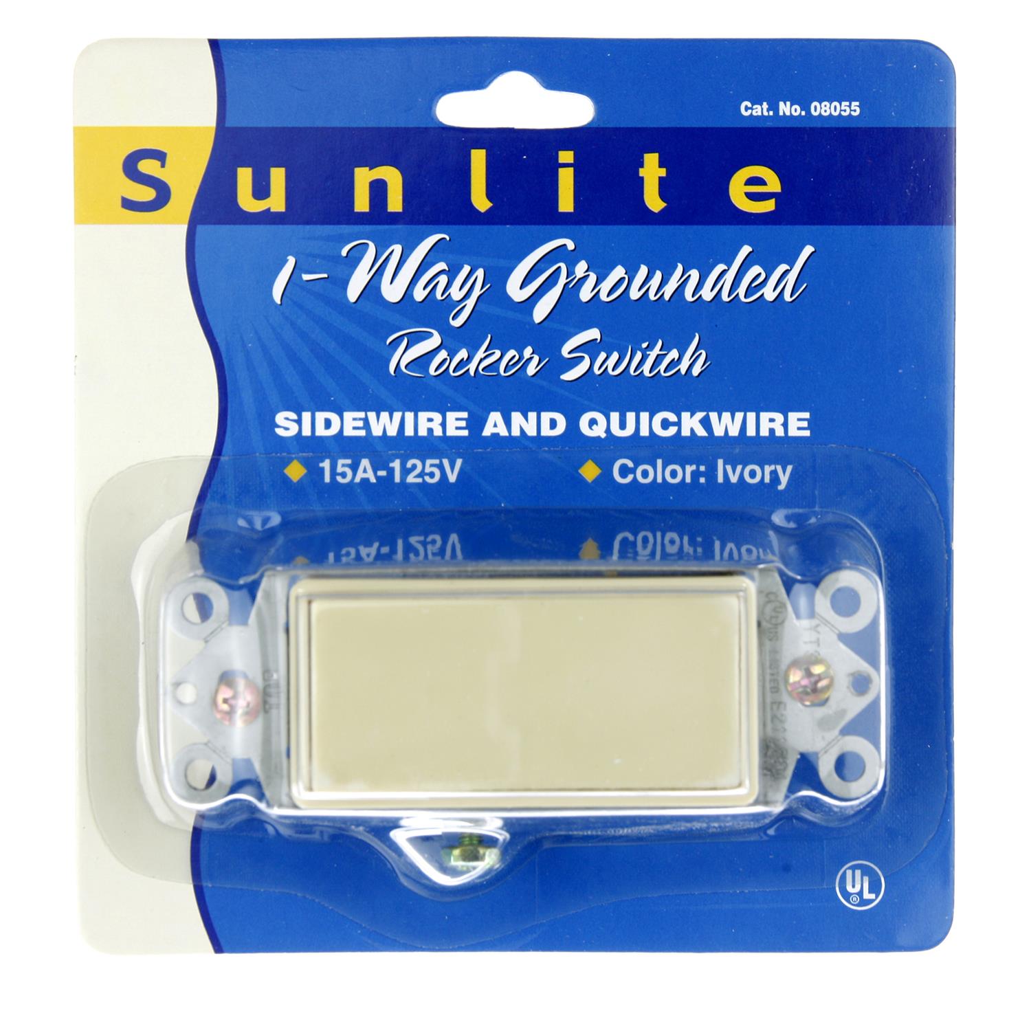 Sunlite E510/CD On/Off Grounded Rocker Switch, Ivory - Cheap-Us