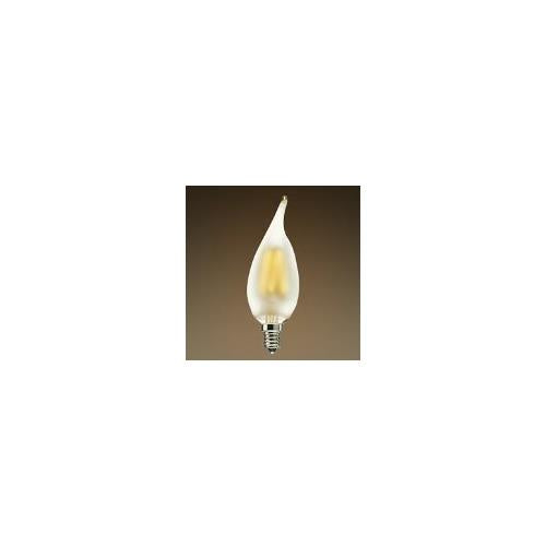 Bulbrite LED2CA10/27K/FIL/E12/F 2 Watt LED Frost Filament CA10 Bulb, Candelabra (E12) Base, Frost Finish - Cheap-Us