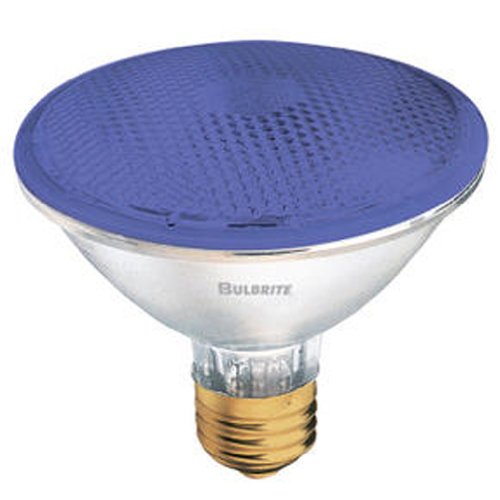 Bulbrite H75PAR30B 75 Watt Dimmable Colored Light Halogen PAR30, Medium Base, Blue - Cheap-Us
