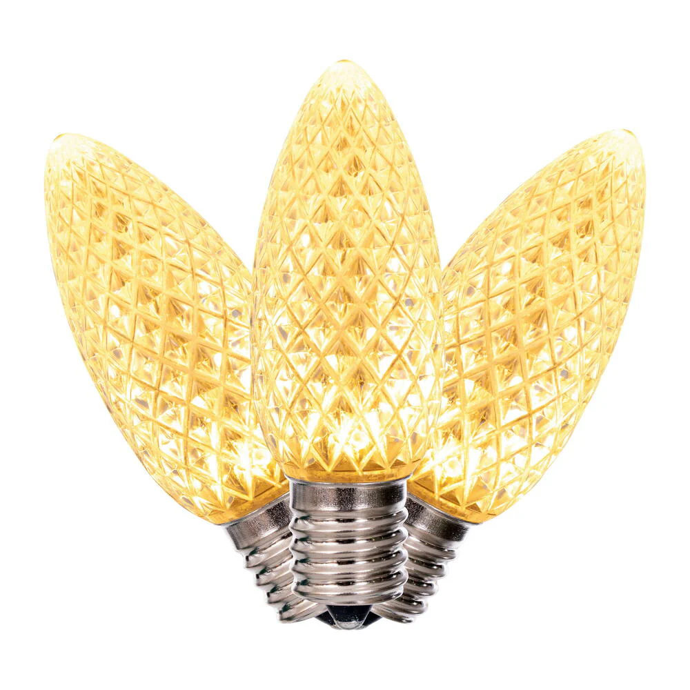 Vickerman C9 LED Warm White Faceted Replacement Bulb, - 50 Pack - Cheap-Us