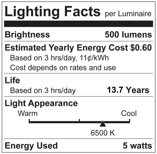 Luxrte LED G9  Light Bulb, 5W, 500 Lumens, 6500K - Daylight, Clear Finish, 80 CRI, Dimmable (LR24674) - Cheap-Us