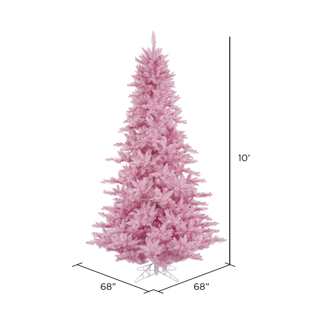 Vickerman 10' Pink Fir Artificial Christmas Tree Unlit - Cheap-Us