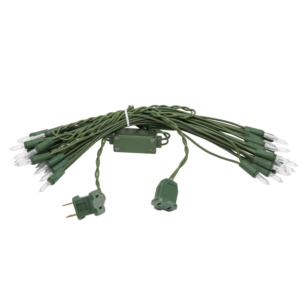 Vickerman 50 LED Warm White Dura-Lit Light on Green Wire, 37' Christmas Light Strand - Cheap-Us