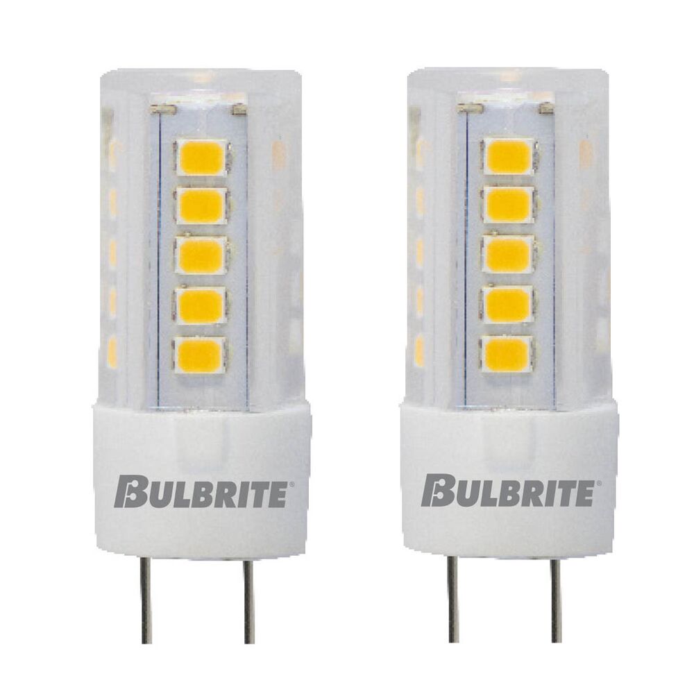 BULBRITE LED T4 BI-PIN (G4) 4.5W NON-DIMMABLE CLEAR 2700K/WARM WHITE LIGHT 40W INCANDESCENT EQUIVALENT 2PK (770623) - Cheap-Us