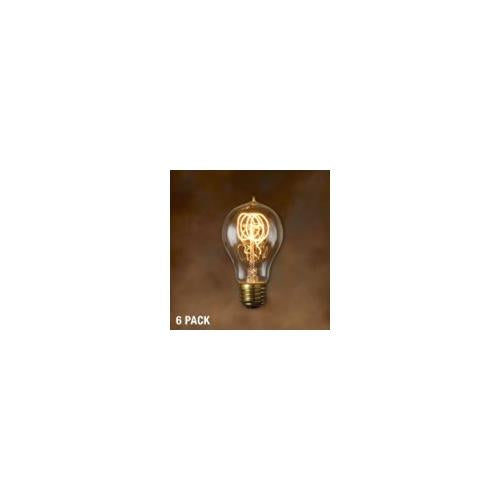 Bulbrite NOS40-VICTOR-6PK 40 Watt Nostalgic Incandescent Edison A19, Quad Loop Filament, Medium Base, Antique, 6-Pack - Cheap-Us