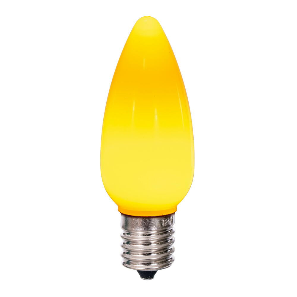 Vickerman C9 Ceramic LED Yellow Bulb  Nickel Base  120V .6 Watts  5 diodes 25 Bulbs per Pack - Cheap-Us