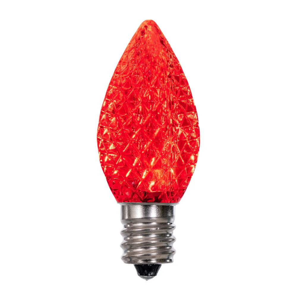Vickerman C7 LED Red Faceted Twinkle Bulb bag of 25 - Cheap-Us
