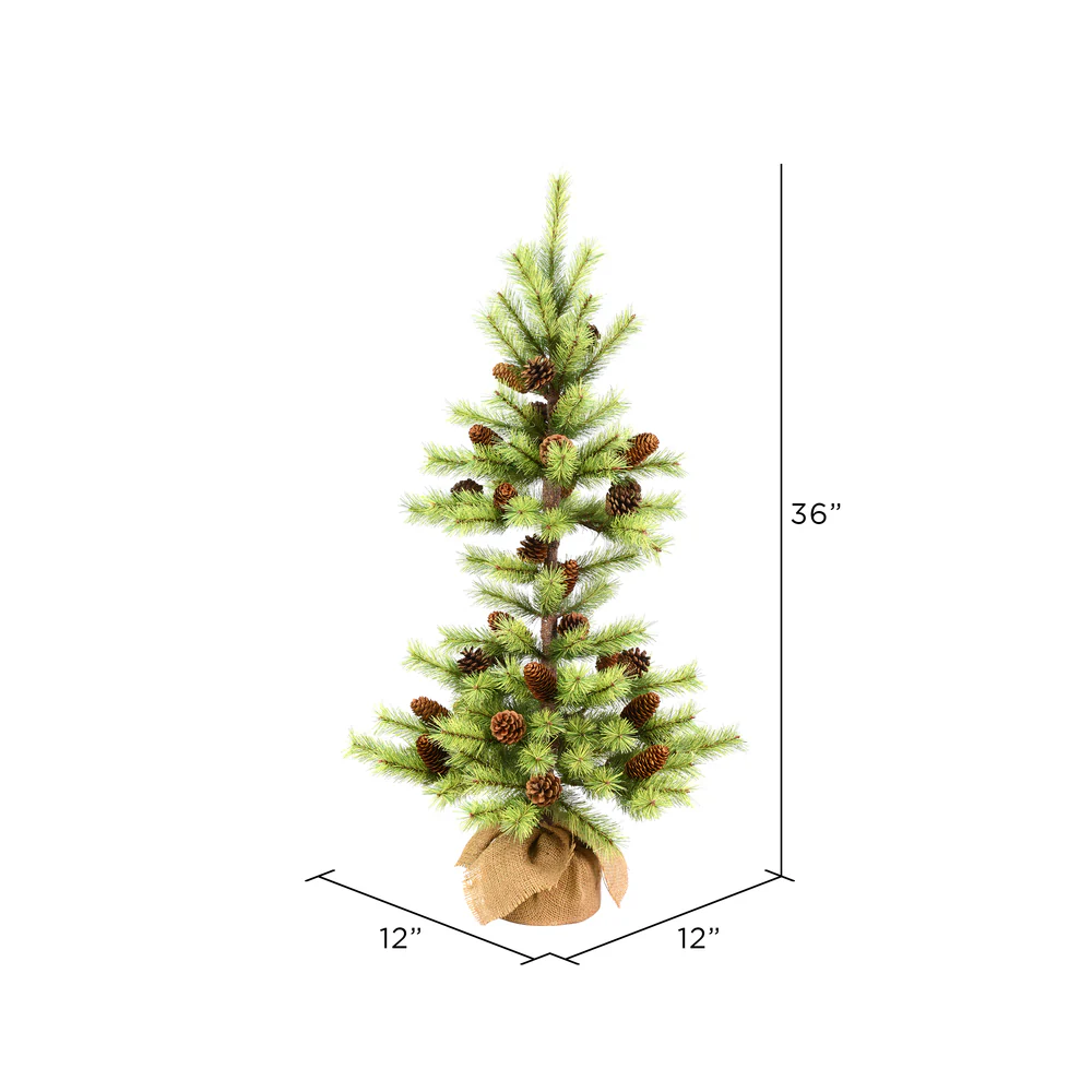 Vickerman 3' Austrian Pine Artificial Christmas Tree Unlit - Cheap-Us