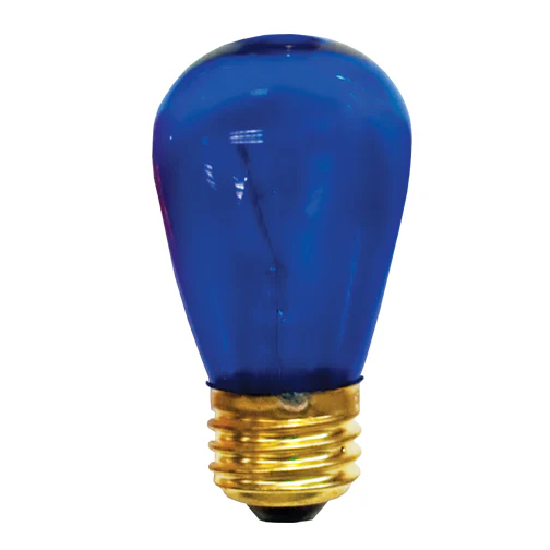 Bulbrite 11S14TB 11W Dimmable S14 String Light Replacement Bulb, Medium Base, Transparent Blue - Cheap-Us