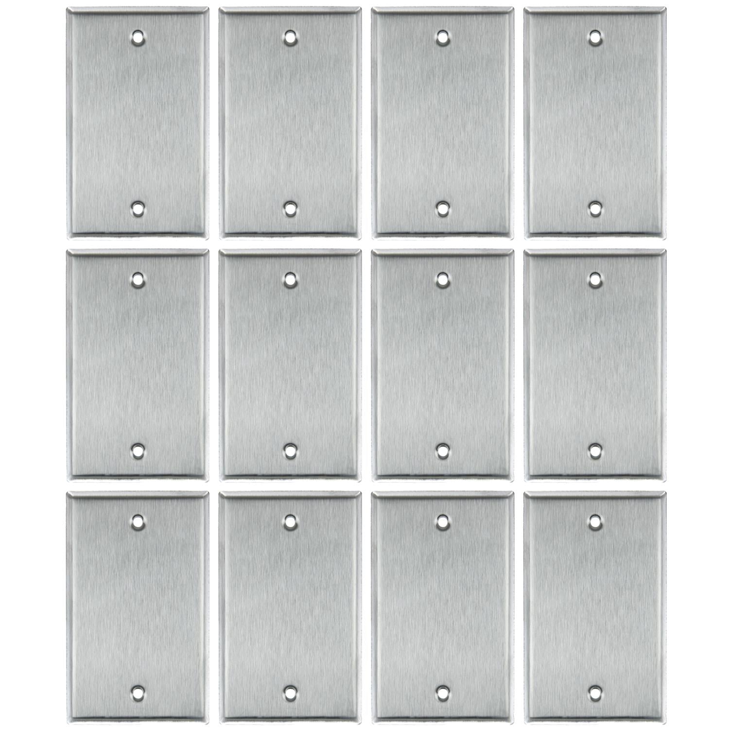 Sunlite E401/S 1 Gang Blank Switch and Receptacle Plate, Steel - Cheap-Us