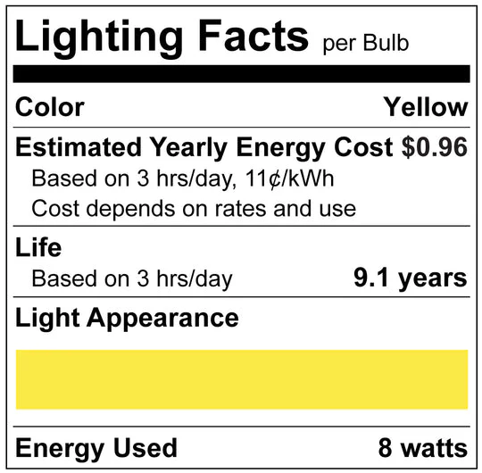 Luxrite LED PAR38 Colored Light Bulb, 8W, E26 Medium Base, Yellow Finish (LR31641) - Cheap-Us