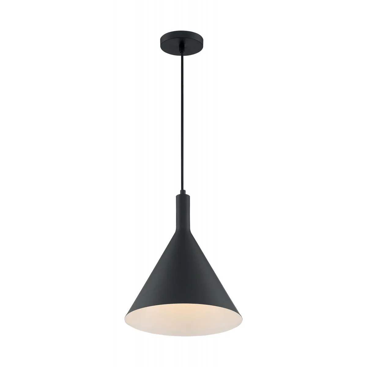 60-7128 LIGHTCAP 1LT LARGE PENDANT Lightcap - 1 Light Pendant with- Matte Black Finish - Cheap-Us