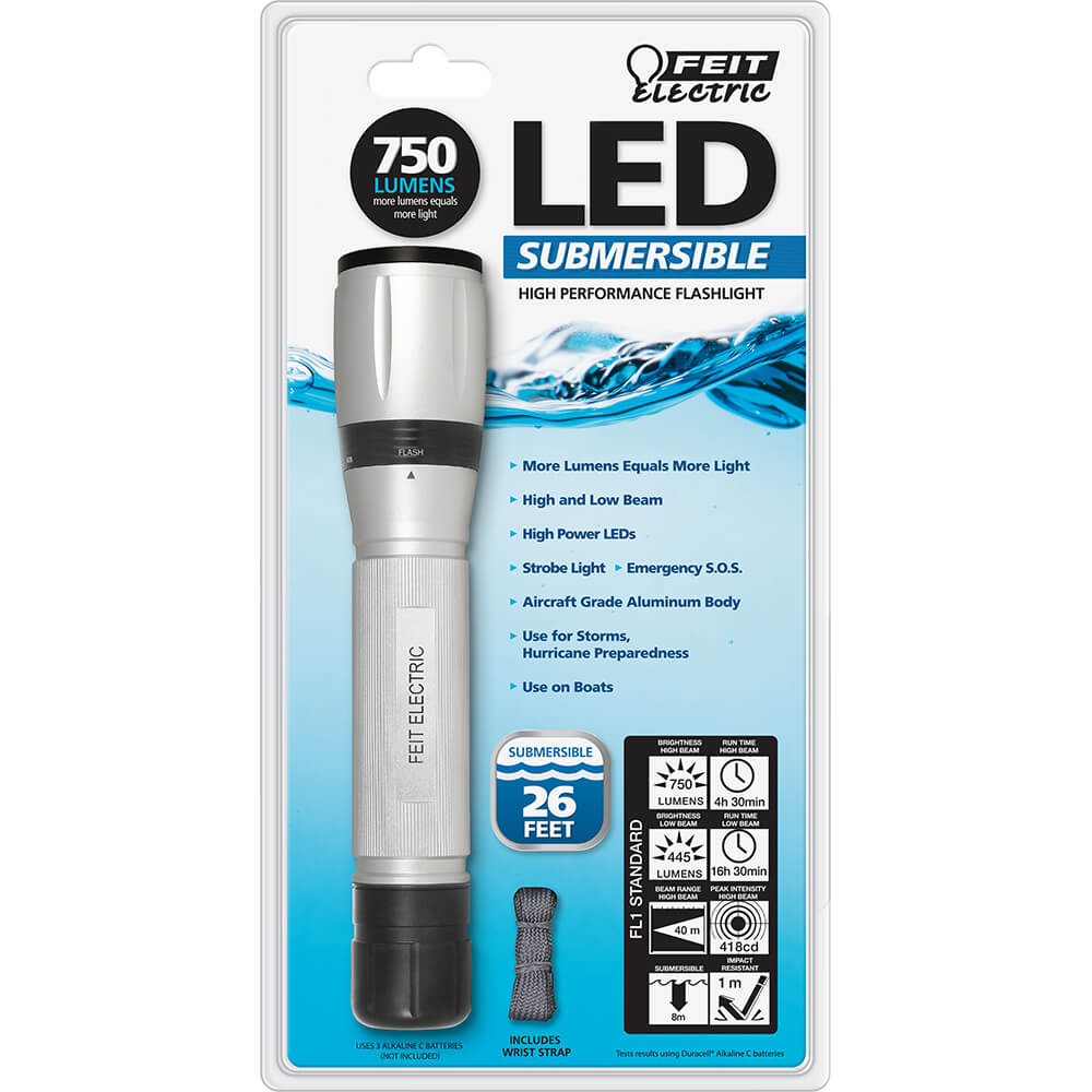 750 Lumen LED Submersible High Performance Flashlight - Cheap-Us