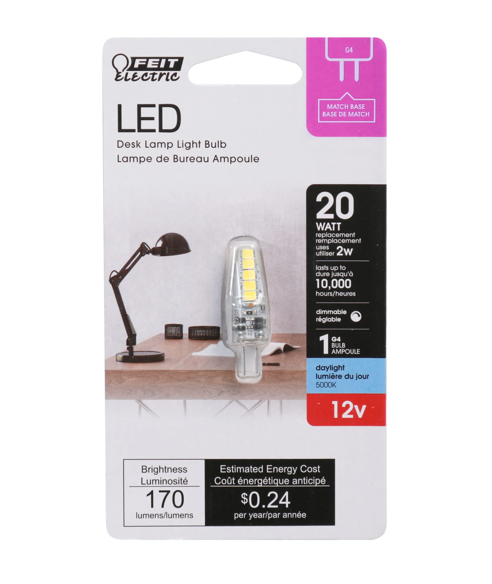 170 Lumen 5000K Dimmable LED G4 - Cheap-Us