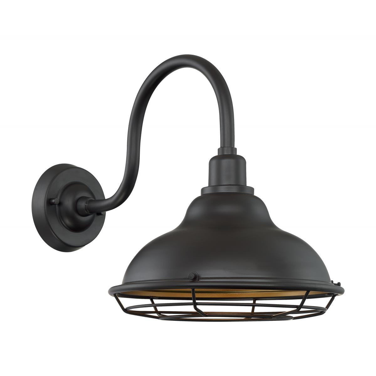 60-7012 NEWBRIDGE 1LT LG OUTDOOR WALL Newbridge - 1 Light Sconce with- Dark Bronze and Gold Finish - Cheap-Us