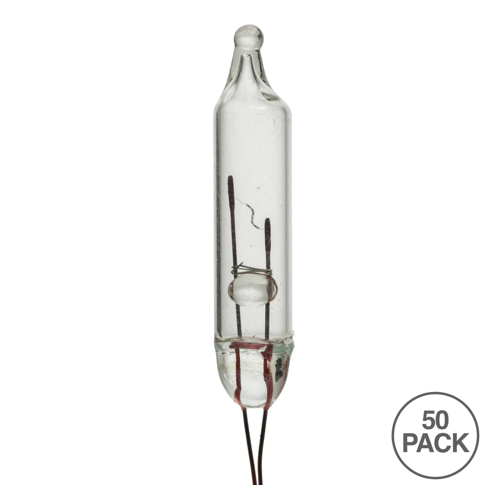 Vickerman Clear Glass Incandescent Mini Bulb with Pinched Base 2.5 Volt 200mA 500/Bag - Cheap-Us