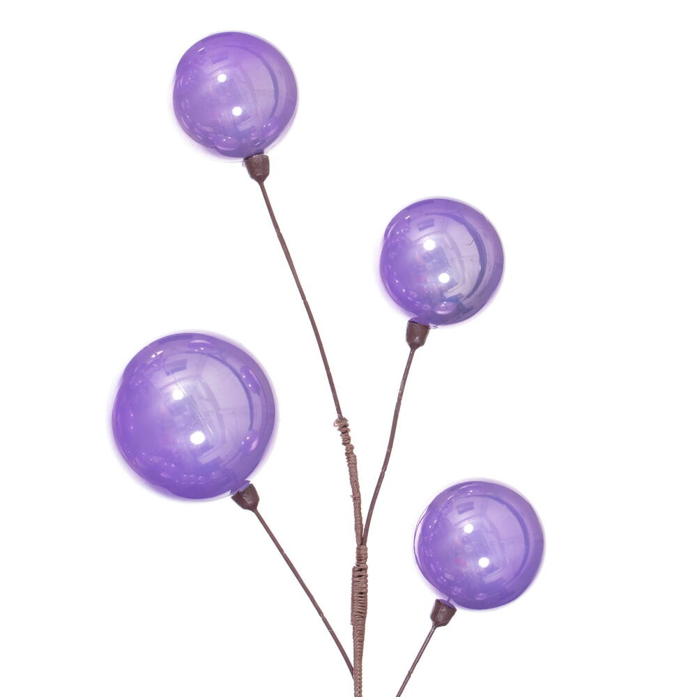 Vickerman 10' Lavender Pearl Branch Ball Wire Garland. - Cheap-Us