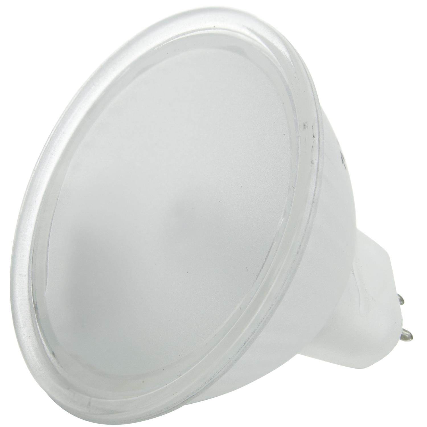 Sunlite 50 Watt, 38° Flood, MR16 Mini Reflector with Cover Guard, GU5.3 Bi-Pin Base, Frost - Cheap-Us