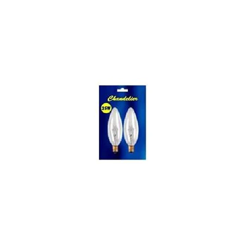 Bulbrite B60CTF 60 Watt Incandescent B10 Torpedo Chandelier Bulb, Candelabra Base, Frost, 2-Pack - Cheap-Us