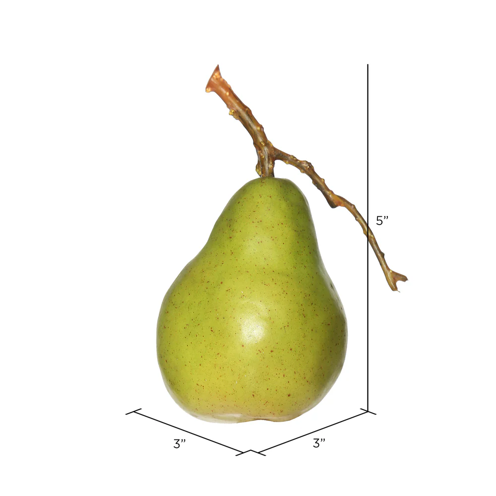 Vickerman 90MM  Artificial Green and Yellow Pear 6 per Bag - Cheap-Us