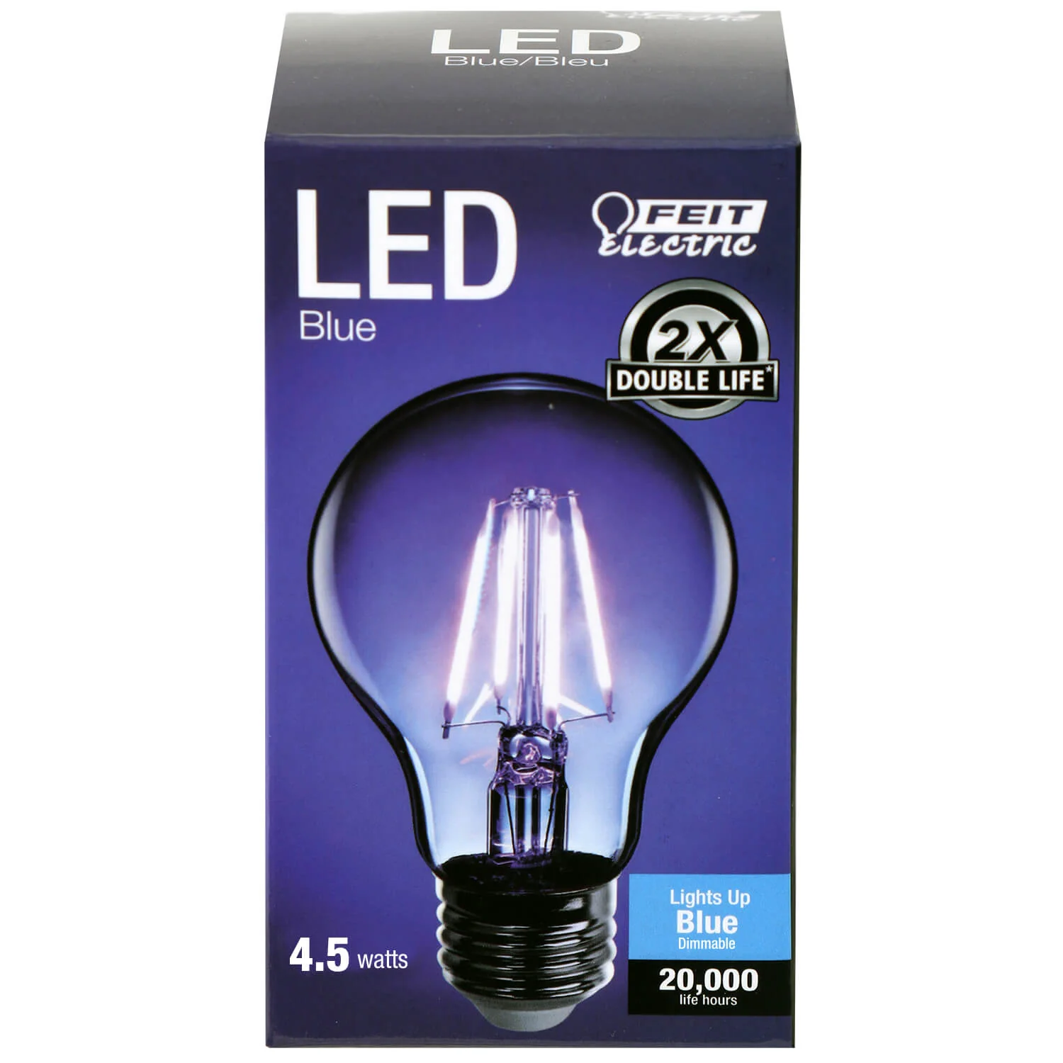 A19 Clear Glass Blue LED Bulb - Cheap-Us