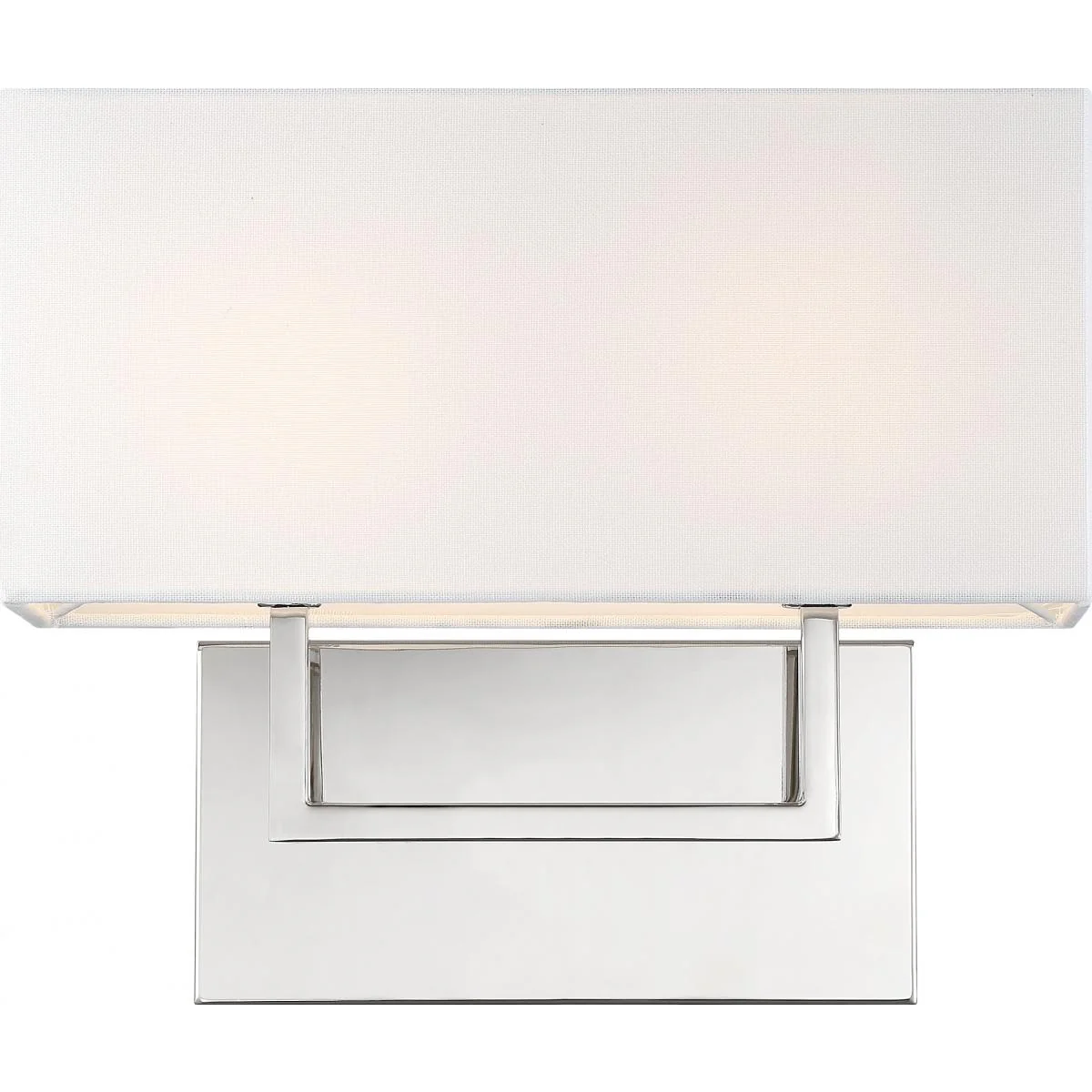 60-6718 TRIBECA 2 LIGHT VANITY Tribeca - 2 Light Vanity - with White Linen Shade - Polished Nickel Finish - Cheap-Us