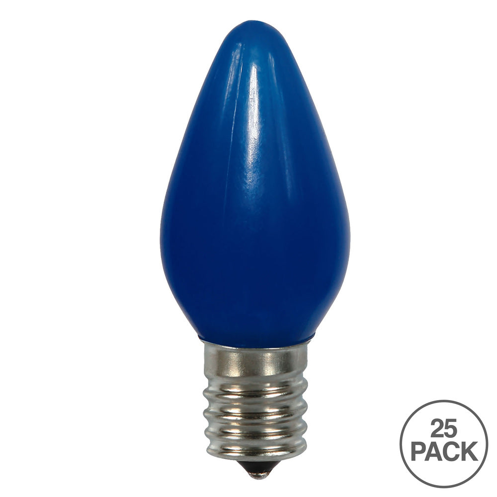 Vickerman C7 Ceramic LED Blue Twinkle Bulb  Nickel Base  120V .6 Watts 25 Bulbs per bag - Cheap-Us