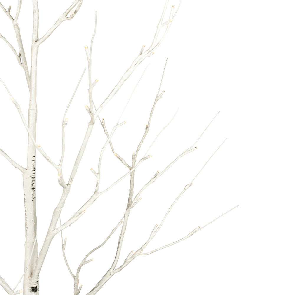 Vickerman 8' White Birch Twig Tree Warm White 3mm Wide Angle LED lights. - Cheap-Us
