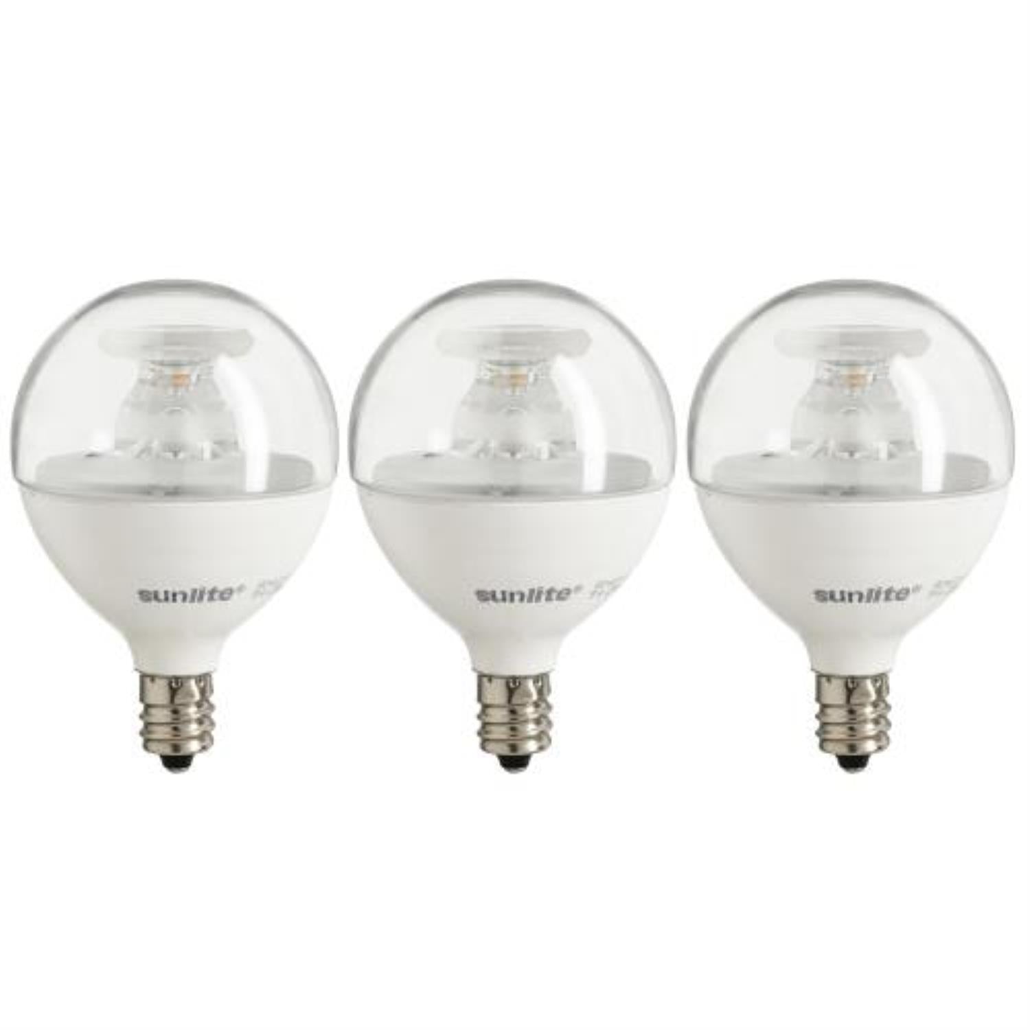 Sunlite LED G16 Globe 7W (60W Equivalent) Light Bulb Candelabra (E12) Base, Warm White - Cheap-Us