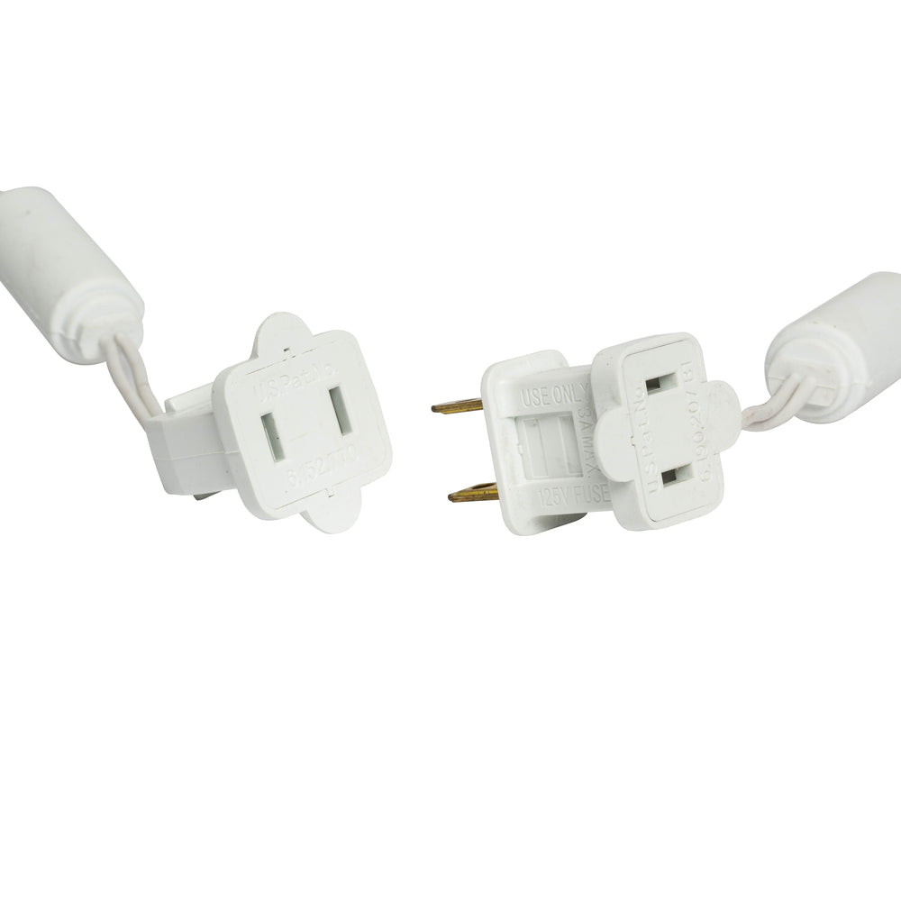 Vickerman 50 Green Wide Angle LED Light on White Wire, 25' Christmas Single Mold Light Strand- 2 Pack - Cheap-Us