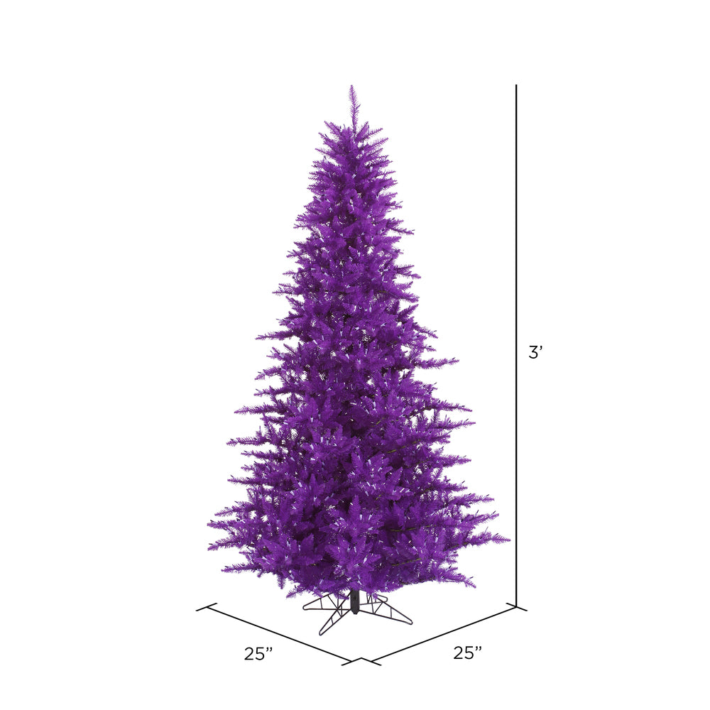 Vickerman 3' Purple Fir Artificial Christmas Tree Unlit - Cheap-Us
