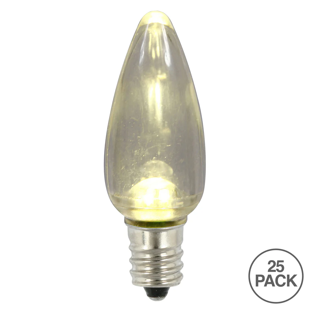 Vickerman C9 Twinkle Transparent Plastic LED Warm White Dimmable Bulb 25 per bag - Cheap-Us