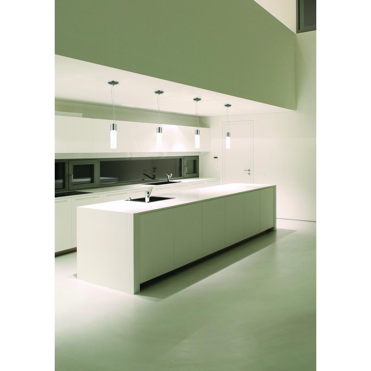 62-2932 LINK LED 1 LT PENDANT Link -LED Mini Pendant with White Glass- Brushed Nickel Finish - Cheap-Us