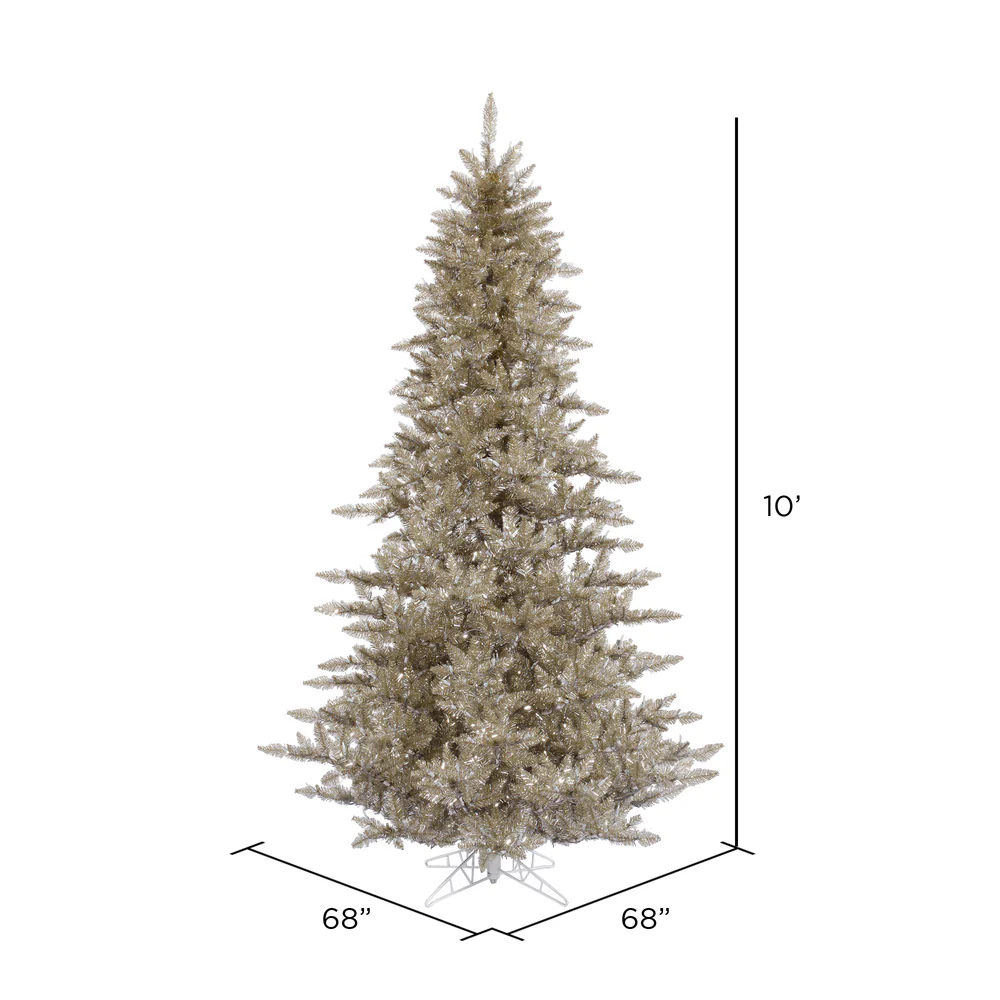 Vickerman 10' Champagne Fir Artificial Christmas Tree Unlit - Cheap-Us