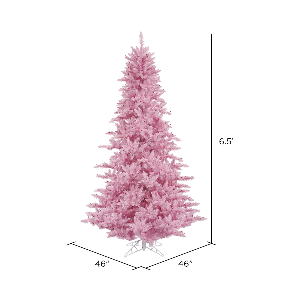 Vickerman 6.5' Pink Fir Artificial Christmas Tree Unlit - Cheap-Us