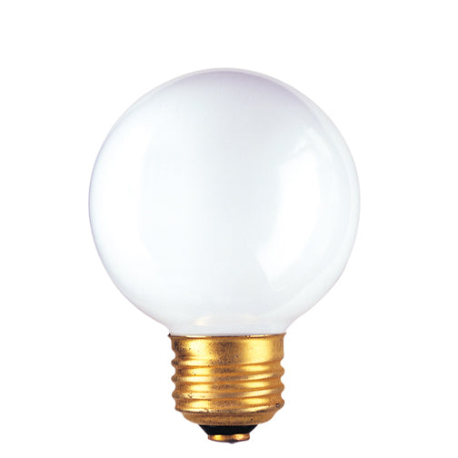 Bulbrite 25G19WH 25 Watt Incandescent G19 Globe, Medium Base, White - Cheap-Us